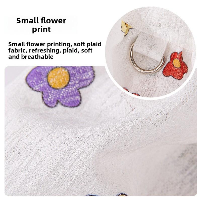 Весенне-летняя одежда для собак, тонкое дышащее милое платье с цветочным принтом, юбка с изображением кошки, одежда для плюшевых собак в стиле принцессы