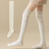 Однотонные высокие чулки для женщин, модные повседневные женские длинные носки выше колена, термобелье, теплые хлопковые леггинсы-трубы