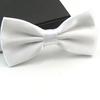Men Bow Tie Detachable Design Adjustable Fit Solid Color Formal Bow Tie