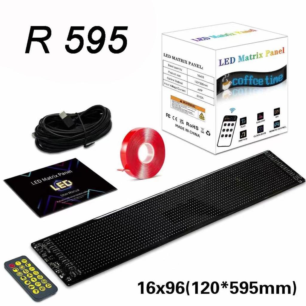 Светодиодный гибкий дисплей с дистанционным управлением и наклейка на автомобиль