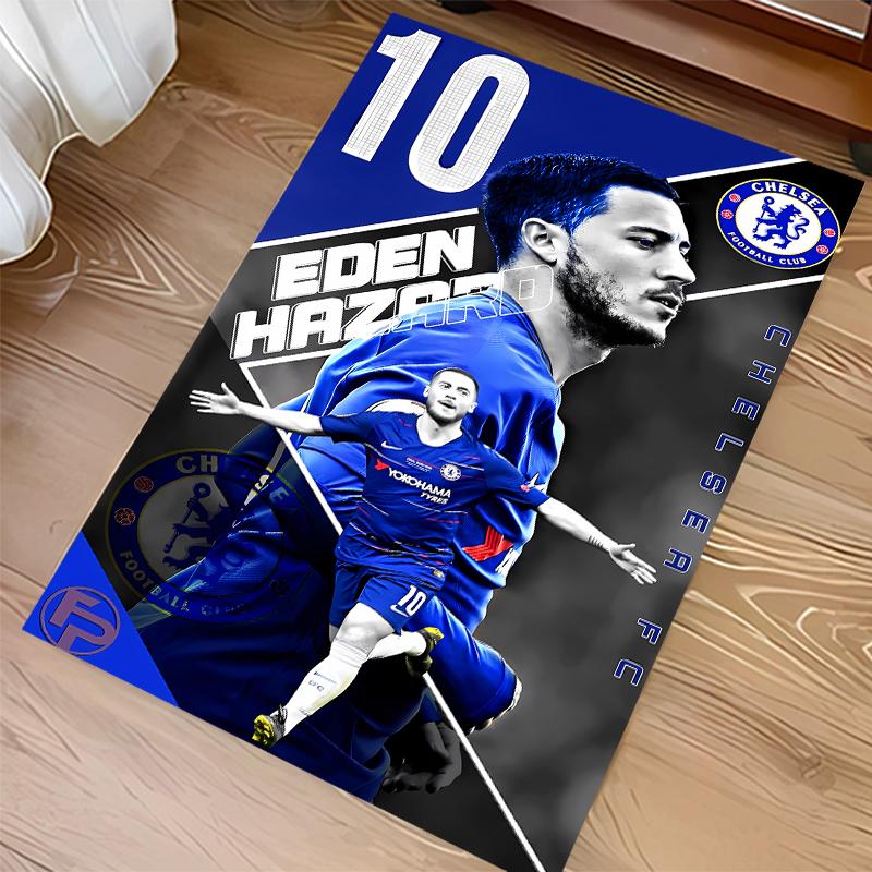 1pc Chelsea FC logo Print Area Rug - Soft,Washable Non-Slip Indoor Mat for Office Chairs,Living Room,Home Office Decorative Rug