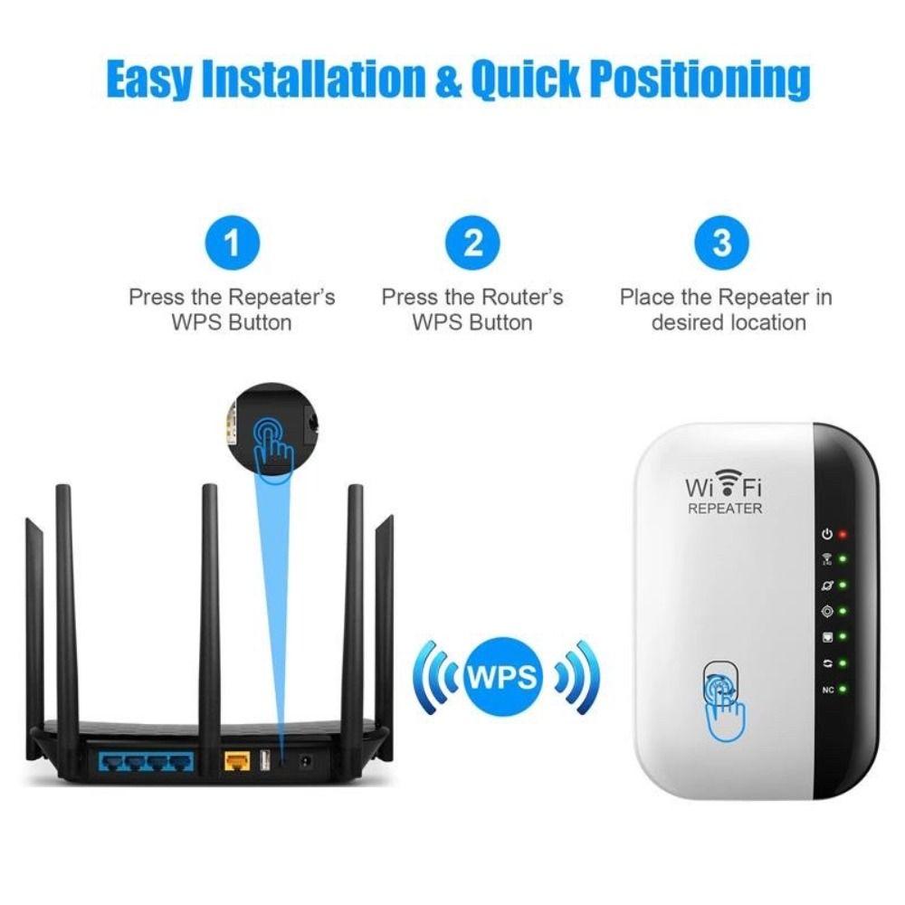 300Mbps WiFi Signal Booster 4/7 Lights WIFI Repeater High Quality WiFi Range Extender Home