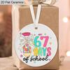 1pc/4pcs School Season, Six Seven Days of School, Smarter Teach Love Inspire Pattern, Ceramic Ornament Hanging Decor, Home Party Decor