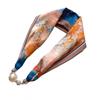 Neck Guard Bib Wraps Wrist Strap Satin False Collar Print Scarves Silk Scarf Cross Neckerchief
