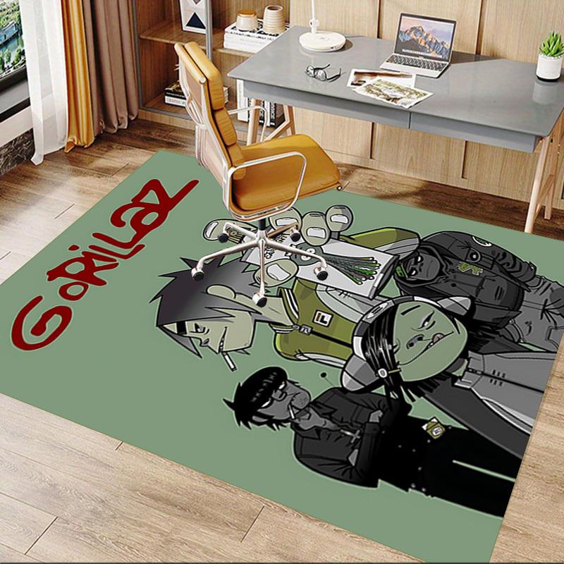 1 шт. Ковер Gorillaz Ink, Ковер для офиса, Коврик для улицы, Декор для дома, Ковер для зоны, Фестиваль