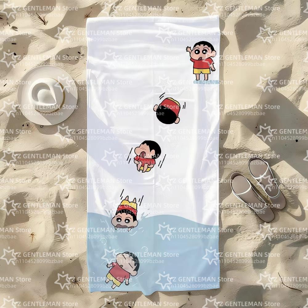 Cartoon C-Crayon S-Shin-chan-S Design Print Towel For Swim Yoga Gym Quick Drying Soft and skin-friendly Beach Towels All-Season