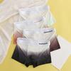 Men Boxer Briefs Letter Print Gradient Print Ice Silk Shorts Underwear with U-Convex Design Slim Fit High Elasticity Panties