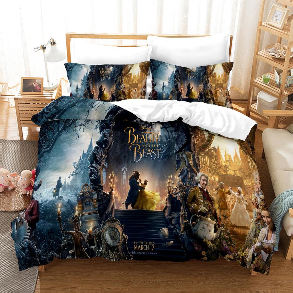 Постельное белье с 3D цифровой печатью, пододеяльник, набор из трех предметов