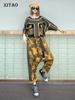 Xitao Женские комплекты с принтом, футболки и брюки, комплекты из двух предметов ZY8665