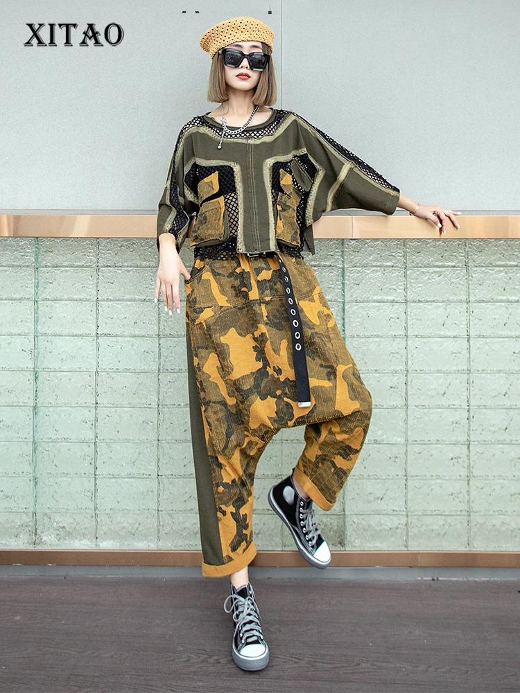 Xitao Женские комплекты с принтом, футболки и брюки, комплекты из двух предметов ZY8665