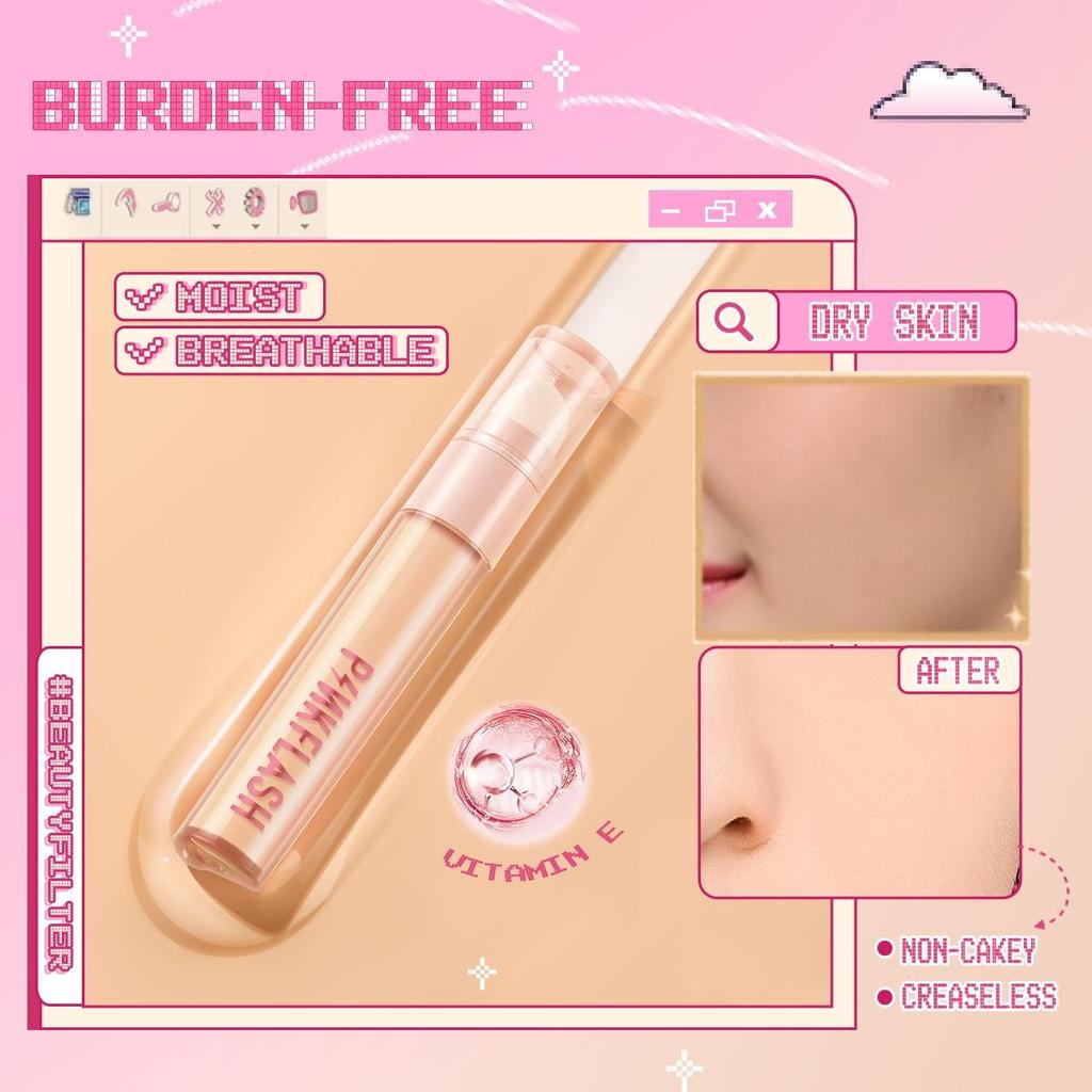 PINKFLASH HD безупречный консилер для лица, водостойкий BB-крем с полным покрытием, дышащая жидкая основа, основа для макияжа, женская косметика