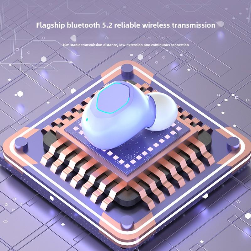 Новая беспроводная Bluetooth-гарнитура M21 5.3 Mini High Profile Horizontal Translucent Bluetooth-гарнитура