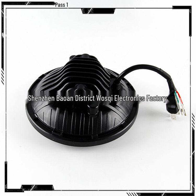 7" 105W LED Headlight for Harley, Wrangler, Hummer H2: Super Bright with White/Yellow DRL & Turn Signal