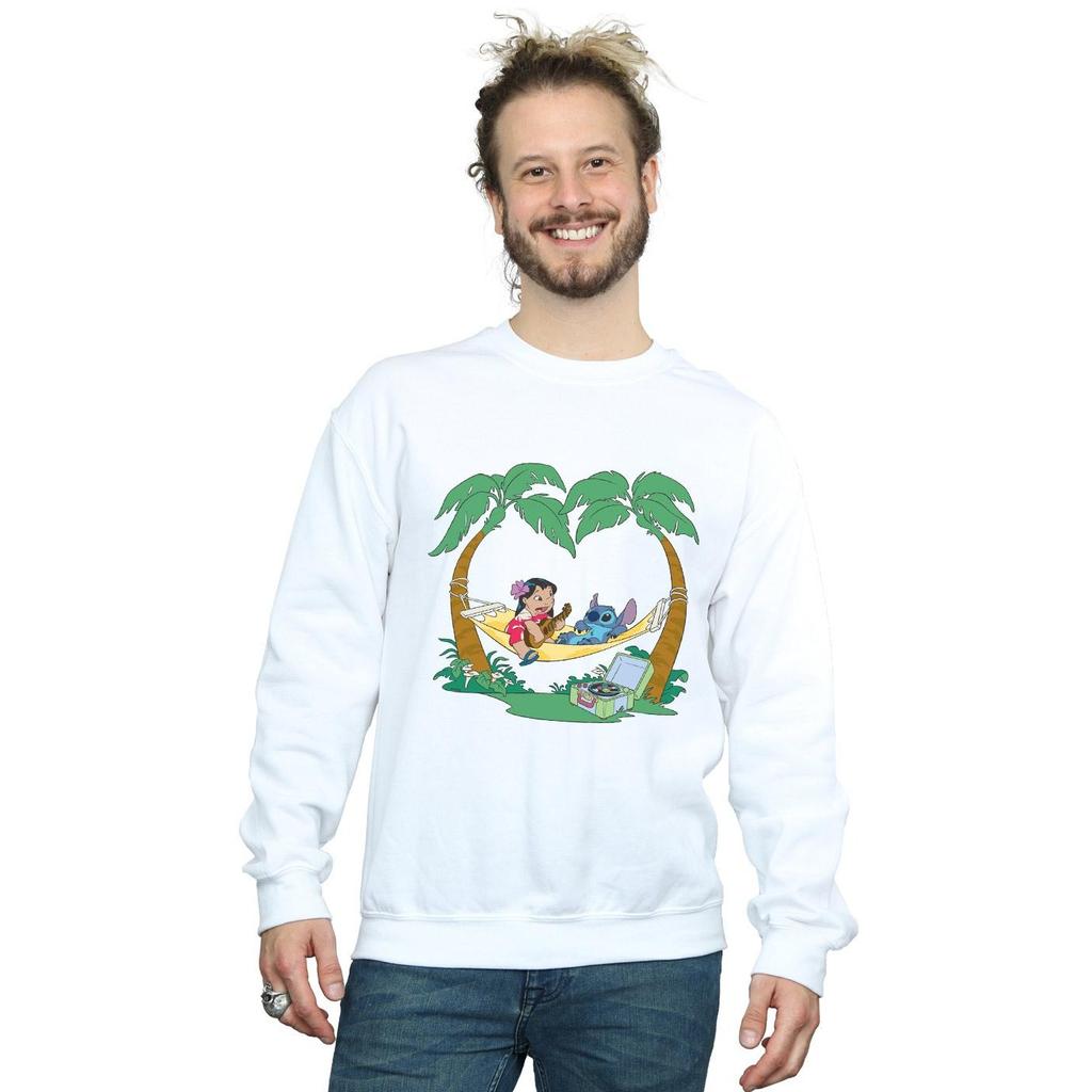 Disney Mens Lilo And Stitch Play Some Music Sweatshirt