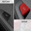 4PCS Door Open Button Stickers Compatible with Tesla Model 3 Highland Model Y Juniper 2024 2025 Suede Sticker Wrap Decor Interior Accessories Door