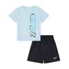 Casual Sports Set Rhythm Soft Comfortable Round Neck Short Sleeve Kids Sets Black II3026-010