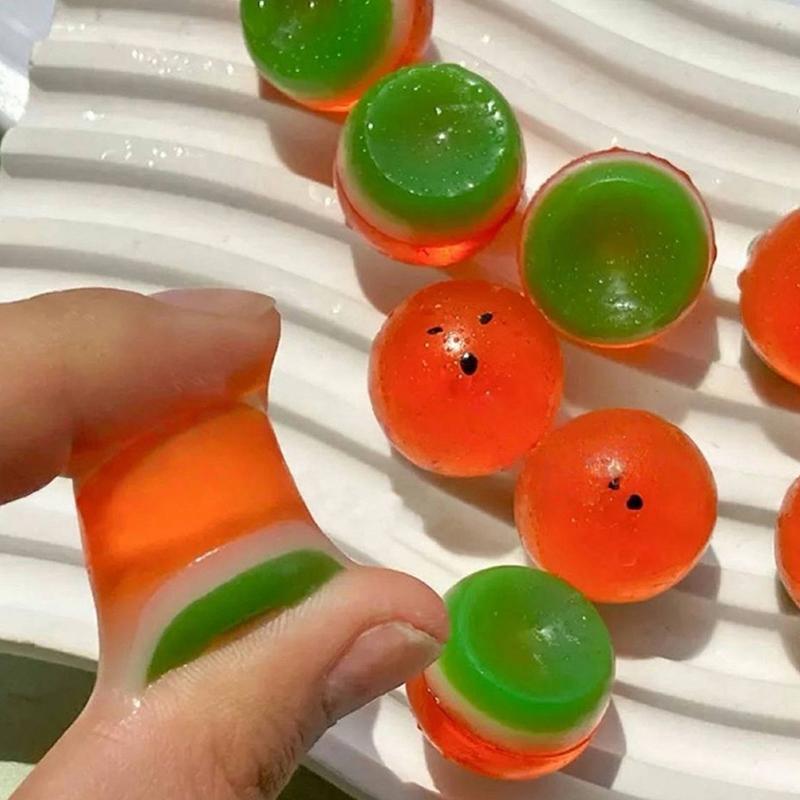 5 шт. Мини Прозрачный Арбуз Медленно Поднимающиеся Мягкие Игрушки для Снятия Стресса Каваи Сквиши Декомпрессионные Игрушки Подарок