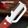 Meal Prep Kitchen Gadget Vegetable Peeler with Wooden Handle Stainless Steel Blade Tool Comfortable Built-in Bottle Opener for Peeling And Slicing