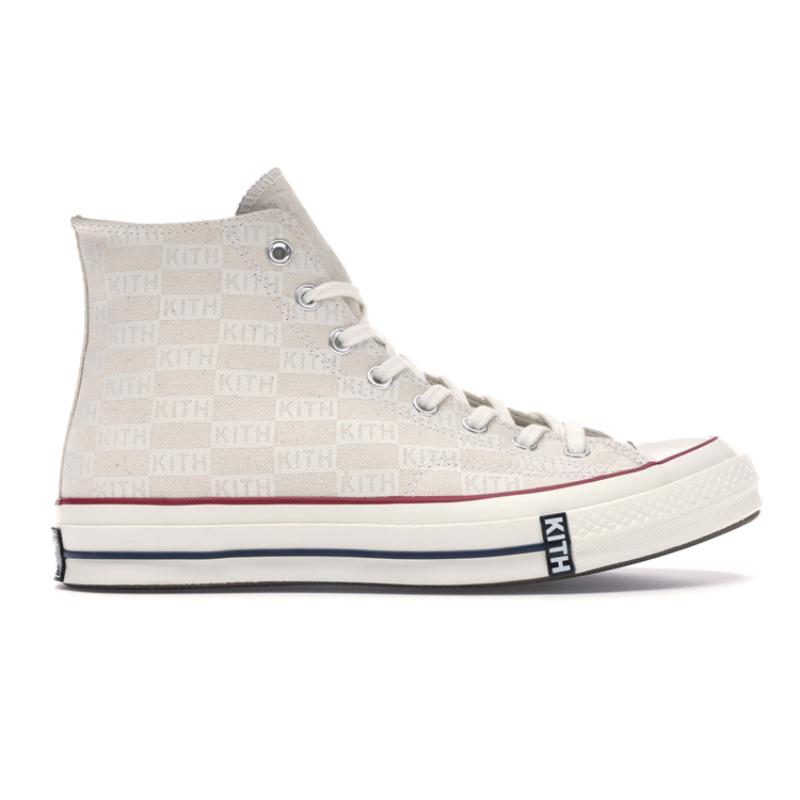KITH x Converse 1970s Chuck Taylor All Star Удобные и универсальные высокие парусиновые кеды унисекс белые
