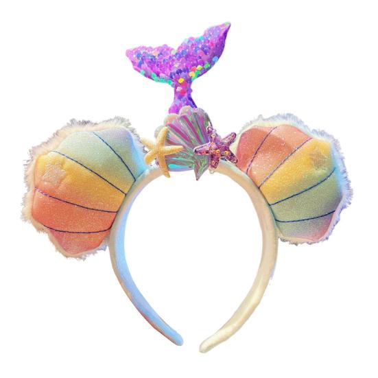 Повязка на голову в виде русалки, вдохновленная океаном, искусственная жемчужная ракушка, корона, повязка на голову для женщин и девочек, очаровательная