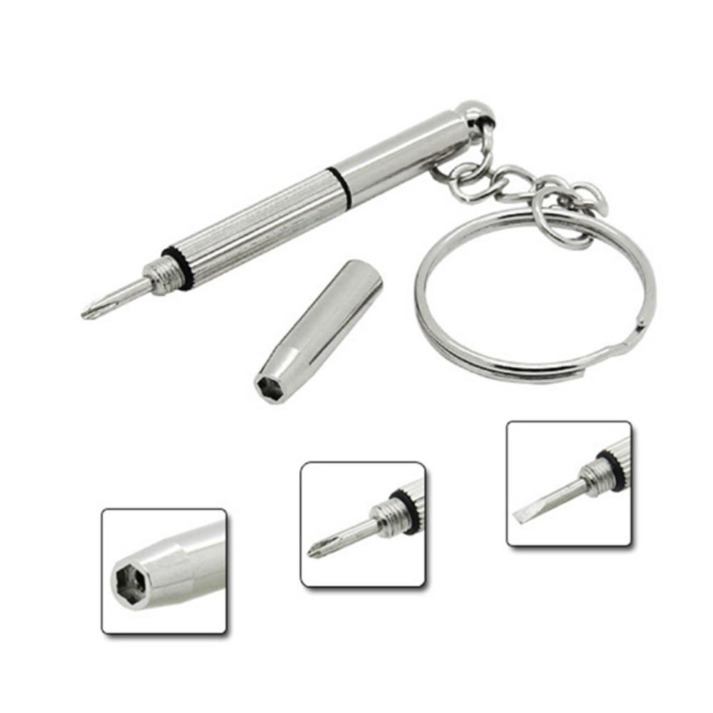 Ring Keychain Glasses Screwdriver Eyeglasses Screwdriver Straight Cross Screwdriver Repair Tool