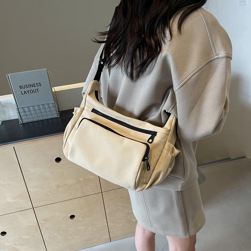 Solid Color Shoulder Bag Women's Large Capacity Crossbody Bag