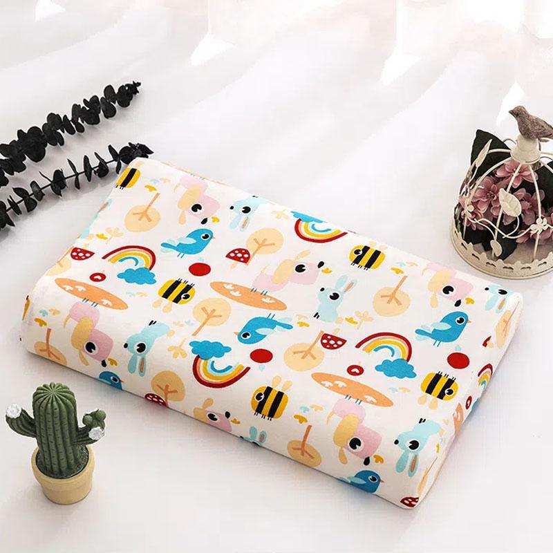 Детская наволочка для подушки от 1 до 6 лет, специальная наволочка для латексной подушки, наволочка из чистого хлопка с рисунком «Четыре сезона»