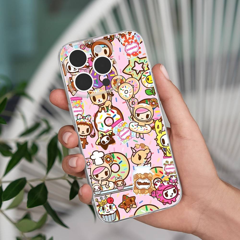Japan T-Tokidokis Phone Case For iPhone 16,15,14,13,12,11 Pro,Max,Plus,X,XS,XR,SE,Mini Transparent Silicone Soft