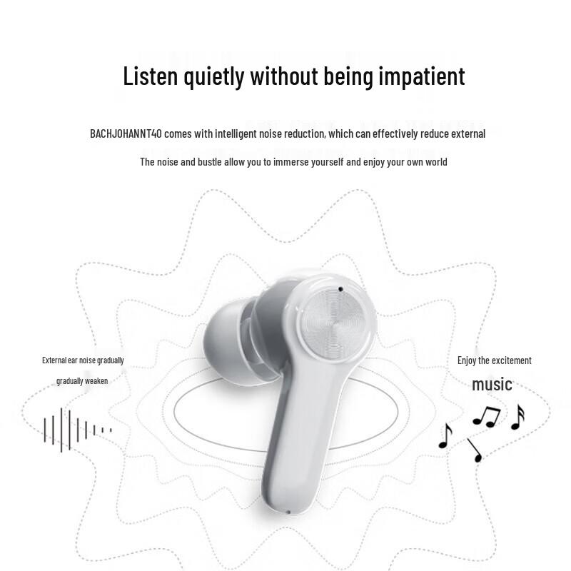Беспроводные Bluetooth-наушники-вкладыши с шумоподавлением Bach Johann T40