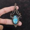 Rainbow Calsilica Pendant Copper Wire Wrapped Pendant Real Gemstone Jewelry Boho Hippie Pendant Handmade Pendant Copper Jewelry Gift For Him