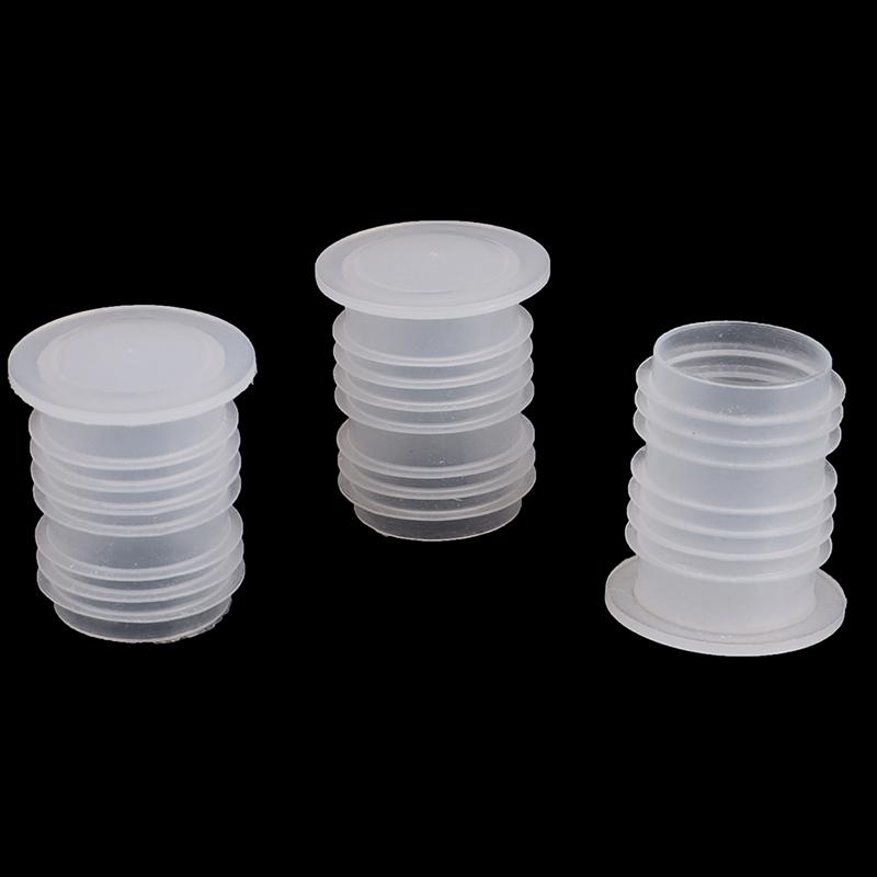 Plastic Bottle Cap Red Wine Cork Inside Plug Transparent Threaded Nut Hole Dust-Proof Plug