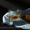 1pc 260ml/8.8oz Crumple Style Whisky Glass Irregular Faceted Wine Cup Whisky Tumbler Suitable For Restaurant Bar