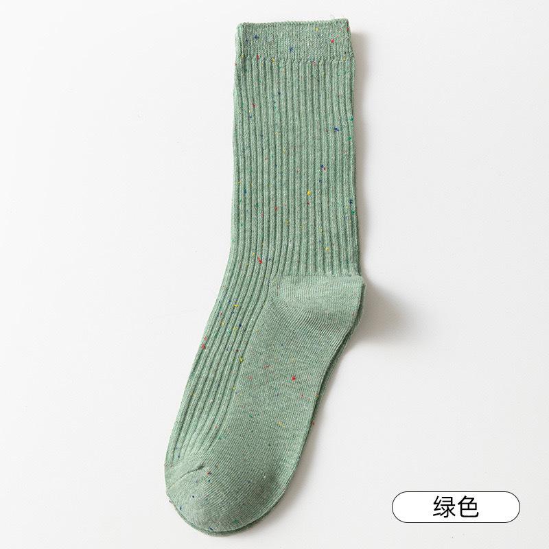 Oatmeal Stacking Socks Children'S Spring And Autumn Medium Tube Socks Pure Cotton Trendy Idea Yarn Confinement Stockings Summer Thin