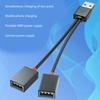 USB-разветвитель, 1 штекер на 2 гнезда, USB-удлинитель, зарядный шнур, адаптер питания, преобразователь-сплиттер