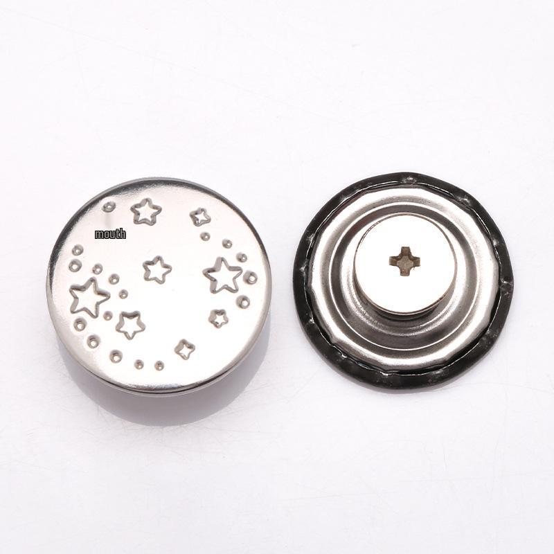 Регулируемые бесшовные металлические пуговицы для джинсовой ткани, съемная утягивающая талию волшебная кнопка