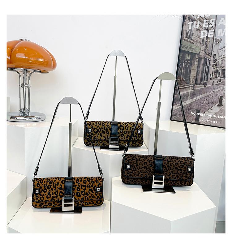 Сумка-мешок Niche с леопардовым принтом, модная ретро-сумка, незаменимая женская сумка через плечо для поездок на работу.