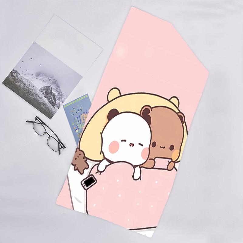 1pc Yier BuBu Bear2 Beach Towel, Beach and Seaside Swimming Pool Equipment, Fashion Pattern, Rectangular, Travel Essentials