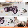 Oziral Cat Tunnel, Cat Toy, T-Shaped, with 4 Holes, 25cm Diameter, Foldable, Easy To Store, Washable, Includes Ball and Mouse Toy, Fun Toy for