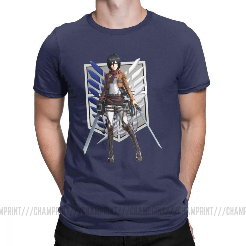 Shingeki No Kyojin Микаса Солдат Аккерман Атака Титанов Шингеки Манга Футболка с коротким рукавом AOT Аниме для мужчин Хлопок 6XL Топы