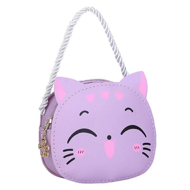 Cartoon Messenger Bag Cute Cat Kids Fashion Coin Purse Wallet Handbag Cute Boy Girl Mini Shoulder Bag