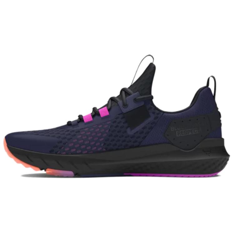 Under Armour Project Rock BSR Midnight Navy Flare Orange Мужские кроссовки Синие Черные 3027344-402