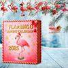 Flamingo Advent Countdown Calendar 2D Flat Acrylic Flamingo Christmas Ornaments for Flamingo Lovers Collectors and Holiday Gifts
