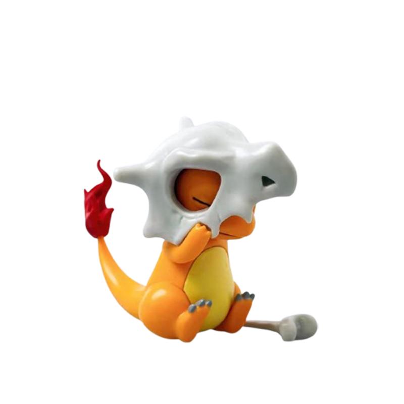 8 см Мультяшная модель Чармандер В шлеме Кубона Аниме Фигурка Покемон GK Коллекция для Мальчика Настольное Украшение Орнамент Игрушка Подарок
