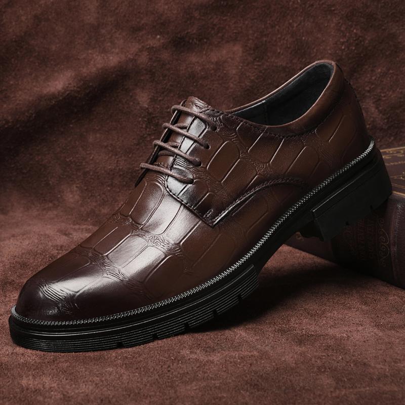 Classic Men's Genuine Leather Shoes Business Fashion Casual Shoes Office Banquet Dress Shoes Men's Outdoor Retro Hiking Shoes