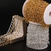 1 метр Медная Ручная Цепочка с Подвесками из Белых Страз для DIY Ожерелий Браслетов Поясных Цепочек Цепочки для Изготовления Украшений