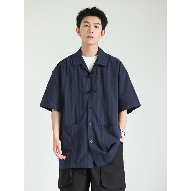 Летняя одежда мужская ретро повседневная рубашка студенческая свободная нишевая дизайнерская забавная новая мужская верхняя часть для ношения на открытом воздухе