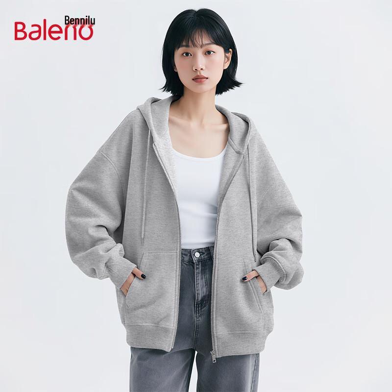 Baleno Women's Long Sleeve Hooded Zipper Cardigan