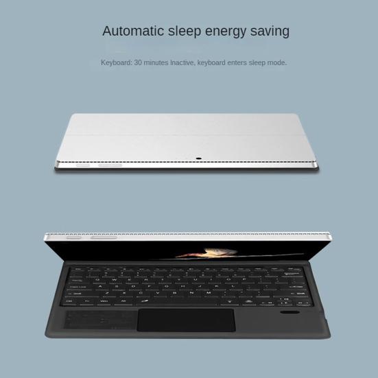 Клавиатура для планшета и защитный чехол для Microsoft Surface Pro Черная беспроводная клавиатура, совместимая с Bluetooth, с цветной подсветкой Пластиковый планшет