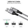 2x Câble USB-C Nylon Rapide 3A pour Xiaomi Redmi 14C 13C, Redmi Note 13/Note 14 4G-5G, Note 13 Pro Plus 5G - Gris 1 Mètre