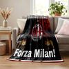 AC Milan blanket Flannel Blanket Soft Cozy Plush Throw for Sofa Bed Lightweight Home Decor
